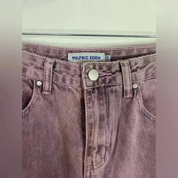 Aelfric Eden Women’s Purple Distressed Hole Wise Leg Jeans - Size 30 - Picture 3 of 7